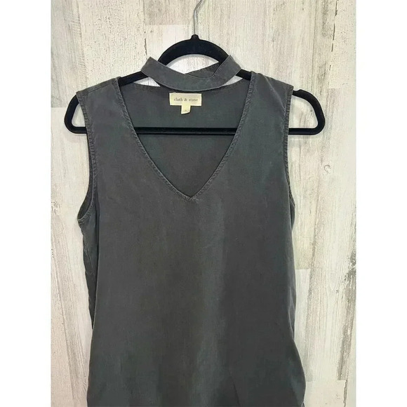 Cloth & Stone Women's Gray Choker Mini Dress Size S Casual Summer - Picture 3 of 7